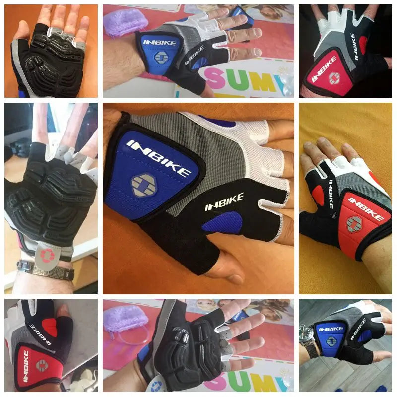 INBIKE Shock‑Absorbing Gel Pad Cycling Gloves