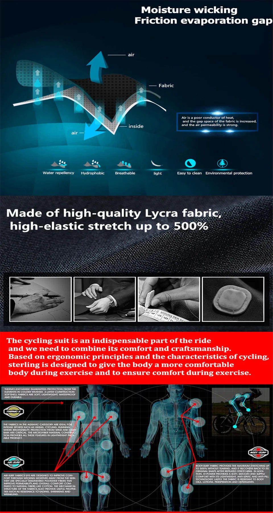 2025 Raudax Men's Cycling Jersey Set