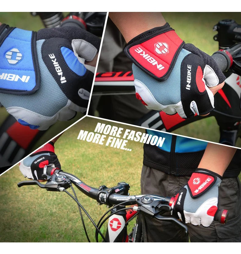 INBIKE Shock‑Absorbing Gel Pad Cycling Gloves