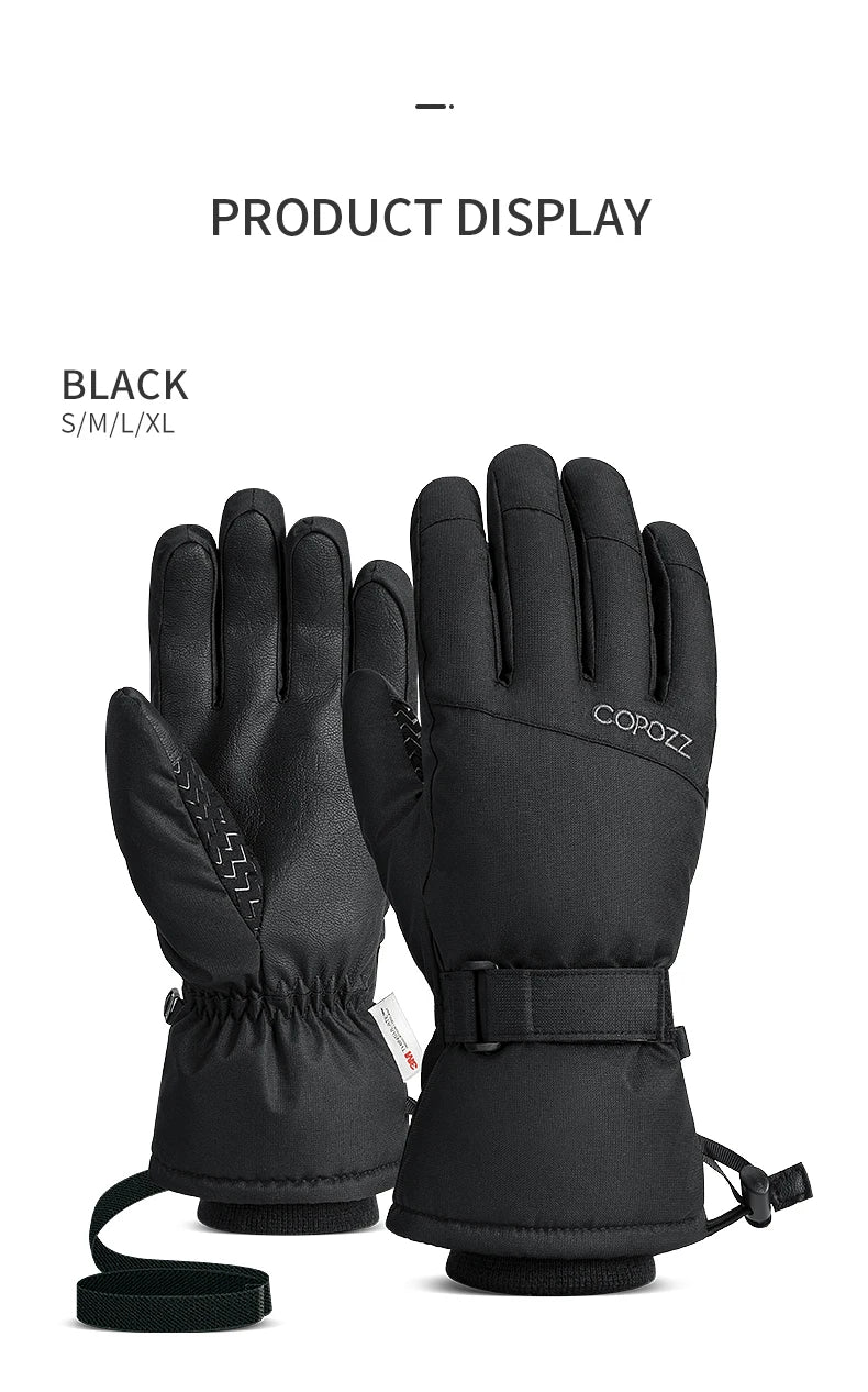 Copozz Waterproof Winter Ski Gloves