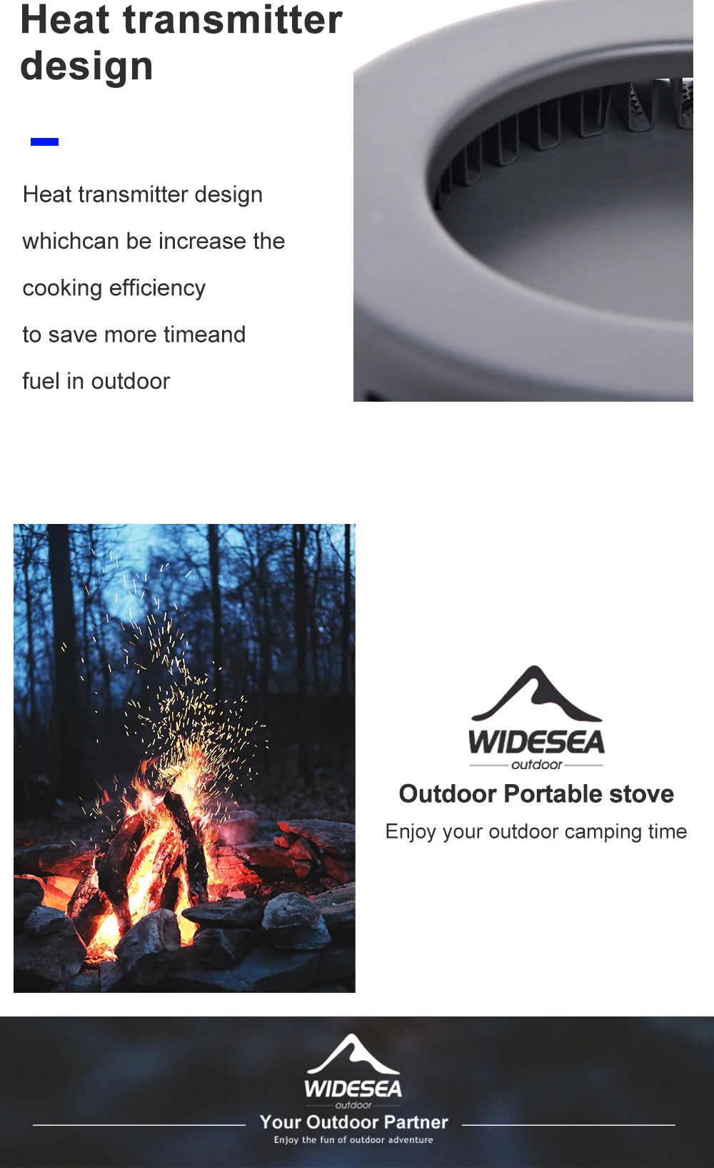 Widesea Camping Cookware Set – 1.3L/2.3L