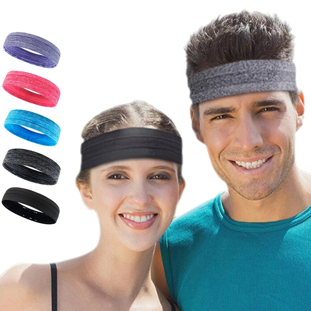 Unisex Non-Slip Sports Headband for Workout & Yoga