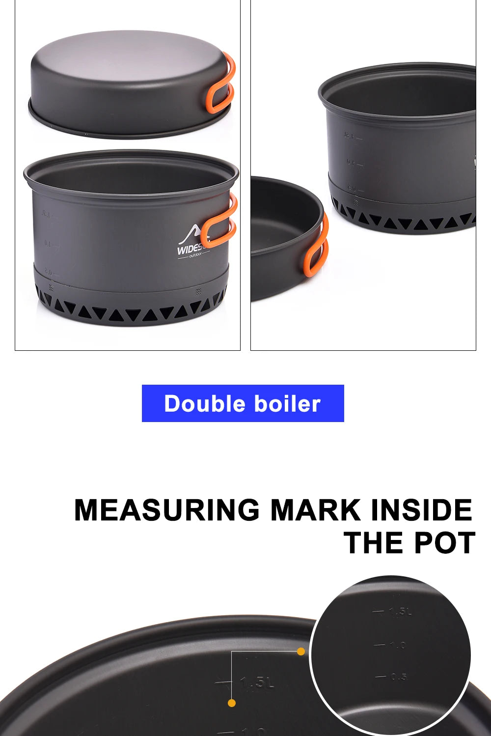 Widesea Camping Cookware Set – 1.3L/2.3L
