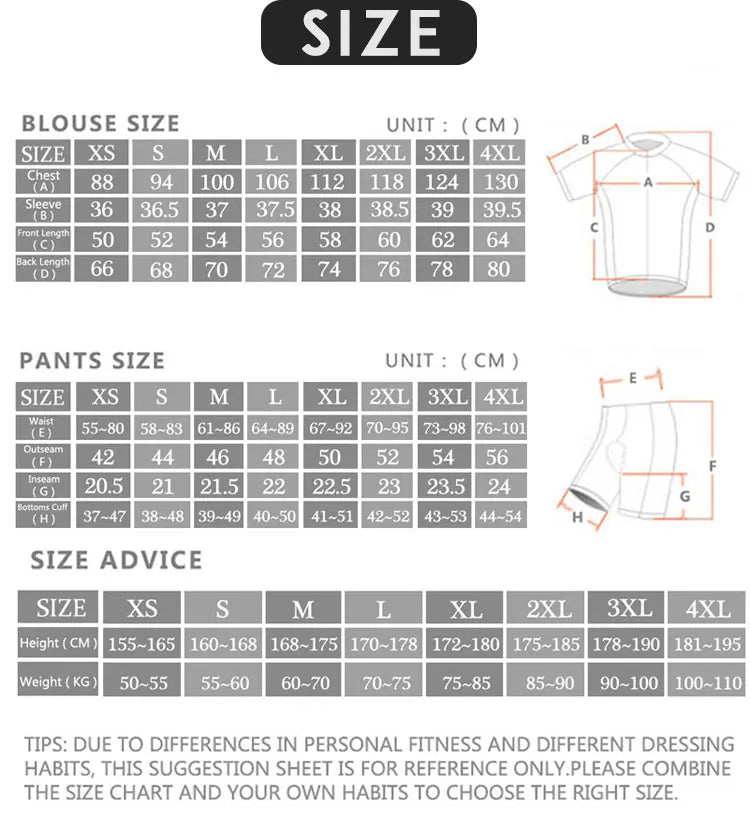 2025 Raudax Men's Cycling Jersey Set