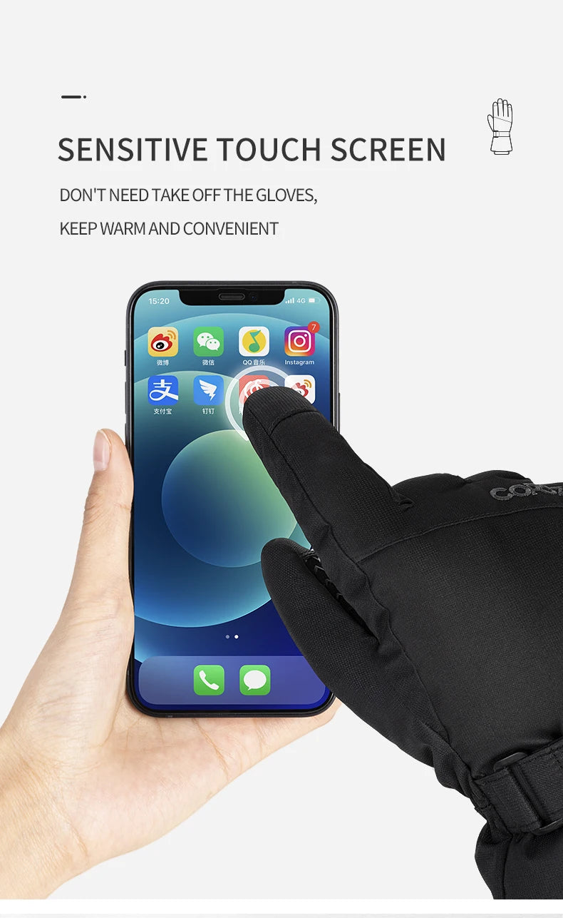 Copozz Waterproof Winter Ski Gloves
