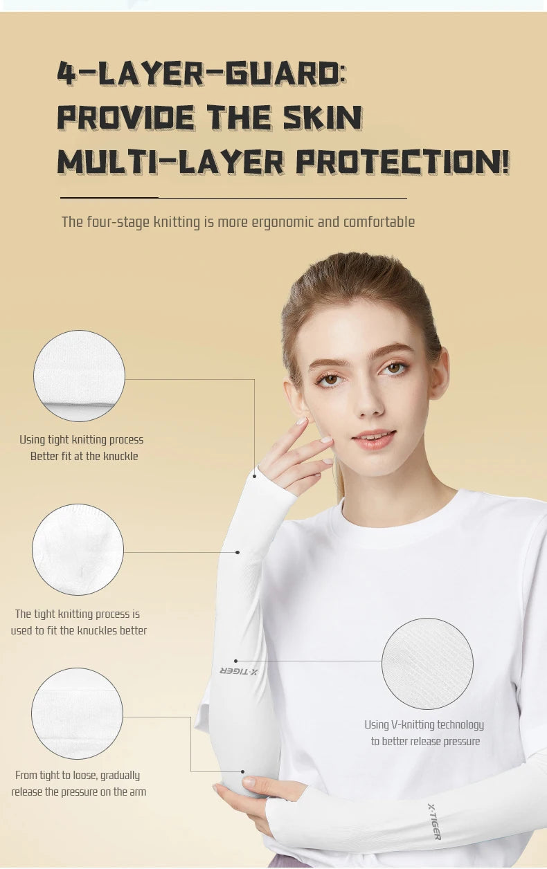 X‑TIGER Ice Fabric Anti‑UV Arm Sleeves