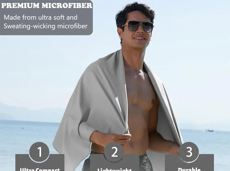Quick-Dry Microfiber Camping Towel 40x80cm