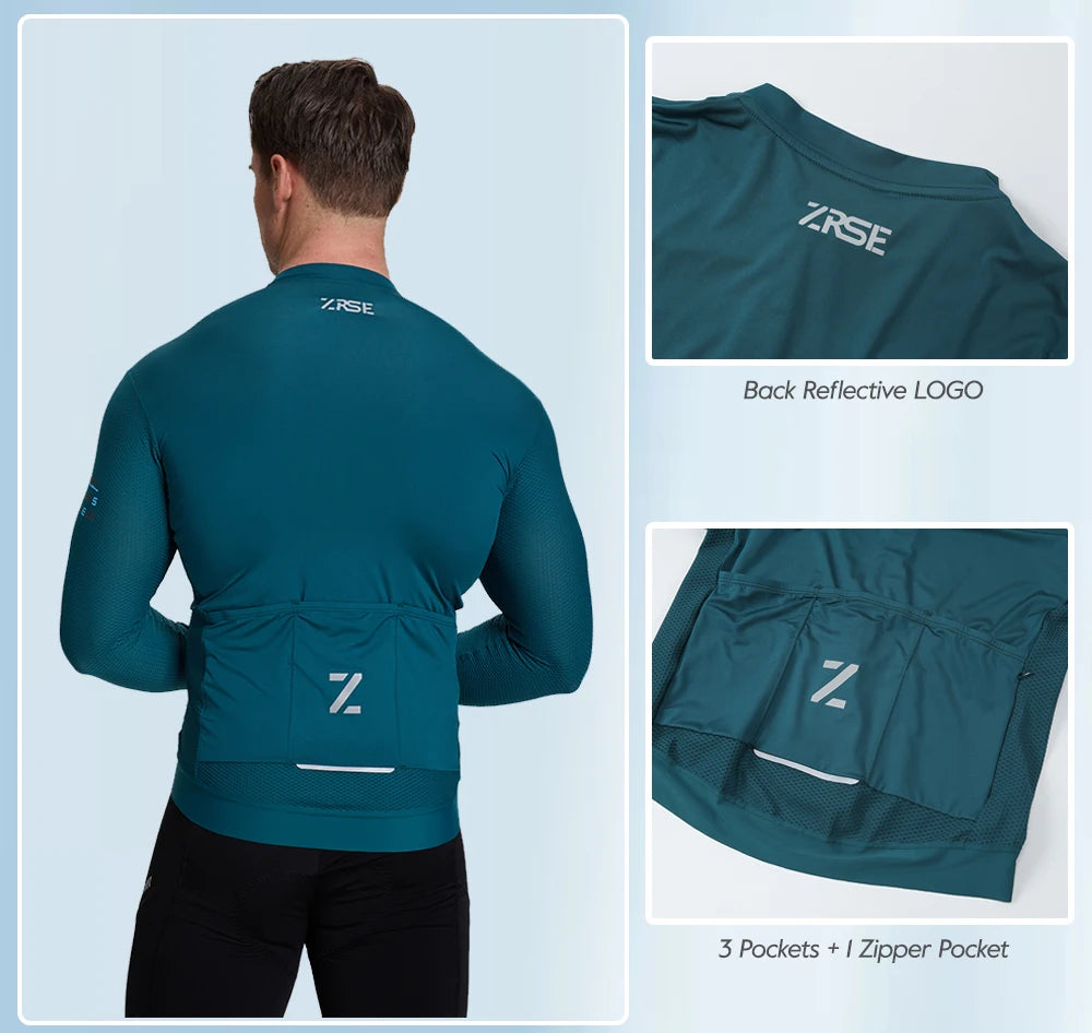 ZRSE UPF 50+ Long Sleeve Cycling Jersey – Slim Fit