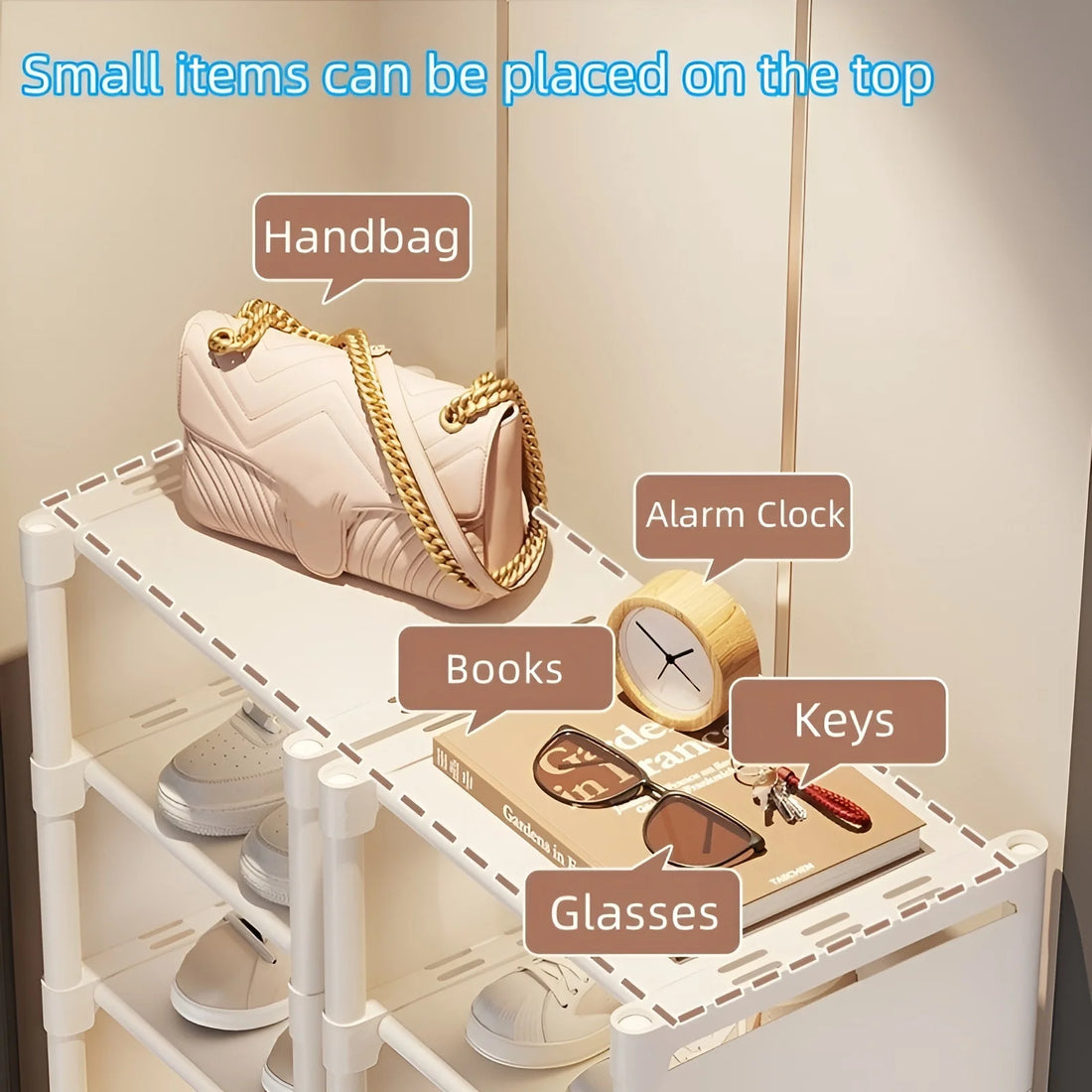 Shoe Rack – Metal & Fabric Organizer