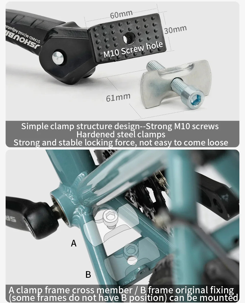 Bicycle Kickstand & E-Bike Side Stand