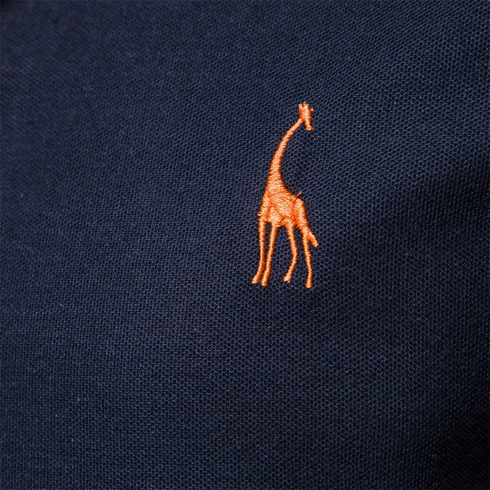 AIOPESON Men's Embroidered Cotton Polo Shirt