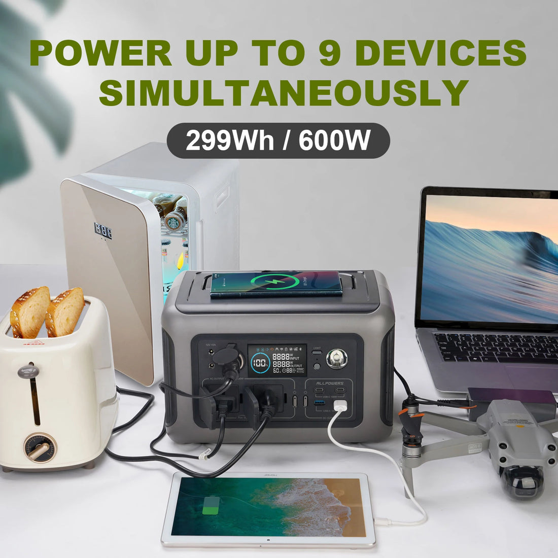 ALLPOWERS R600 Portable Power Station – 299Wh