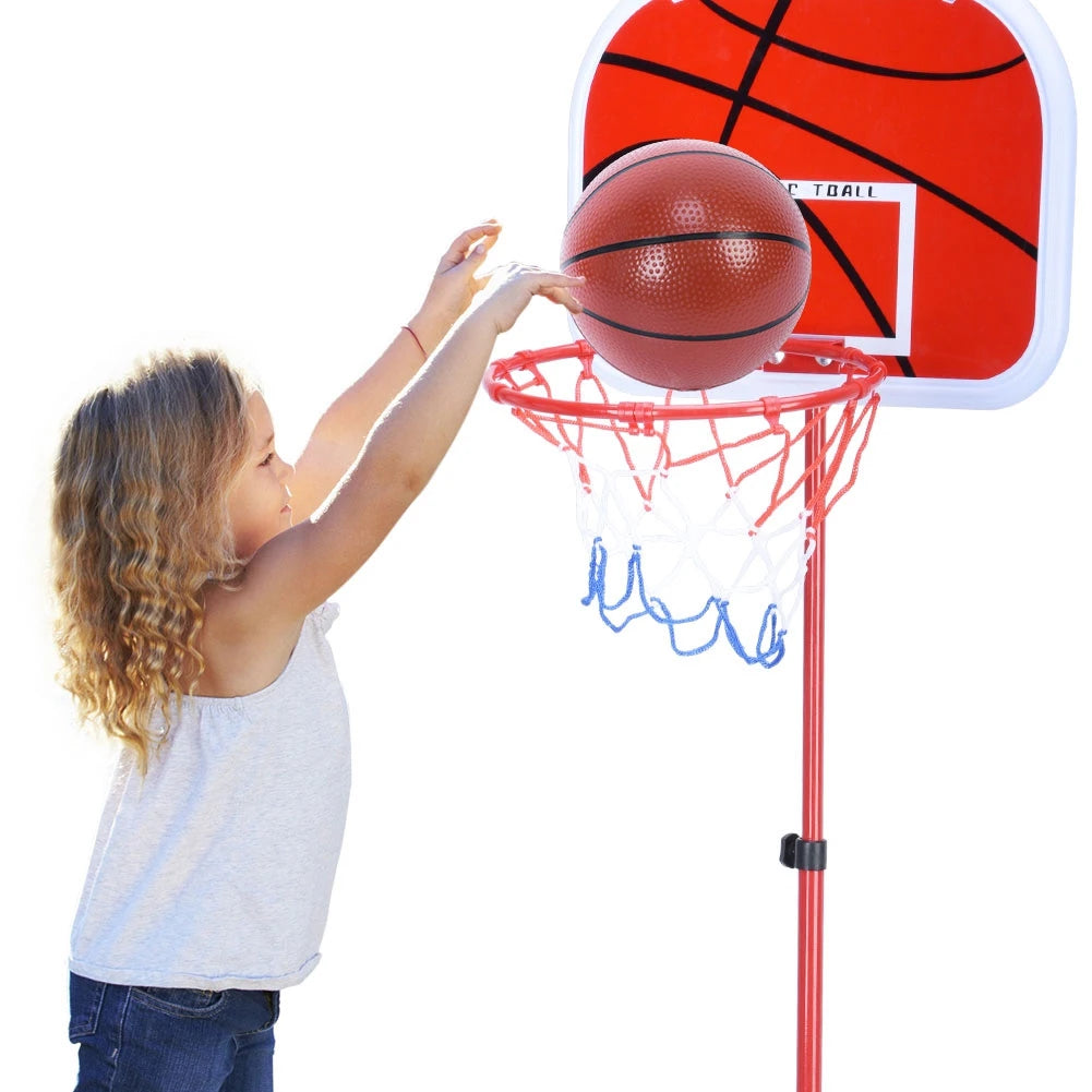 Adjustable Kids Basketball Hoop Stand Set