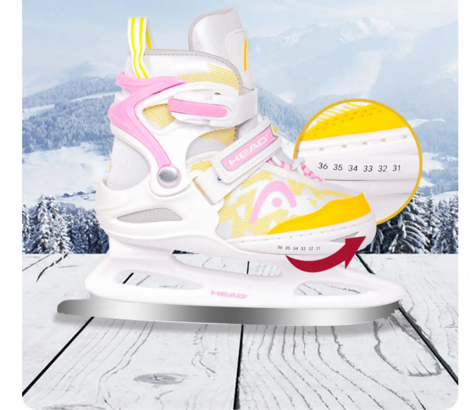 HEAD Adjustable Kids Ice Skates