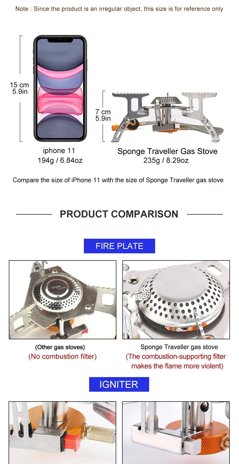Portable Folding Camping Gas Stove – 3500W