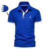 AIOPESON Men's Embroidered Cotton Polo Shirt