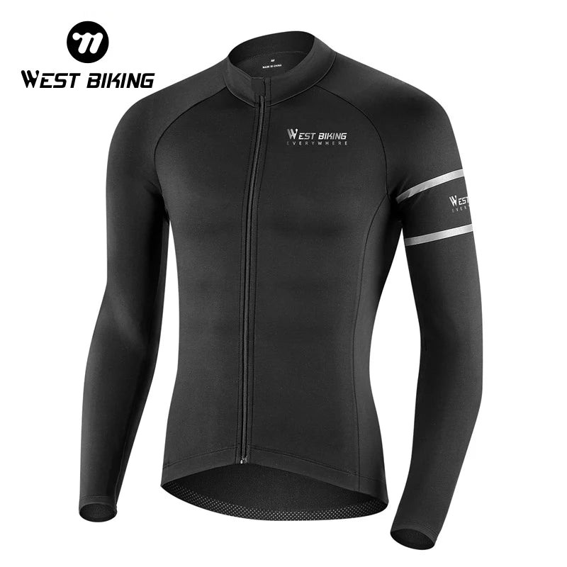WEST BIKING Winter Fleece Cycling Jersey