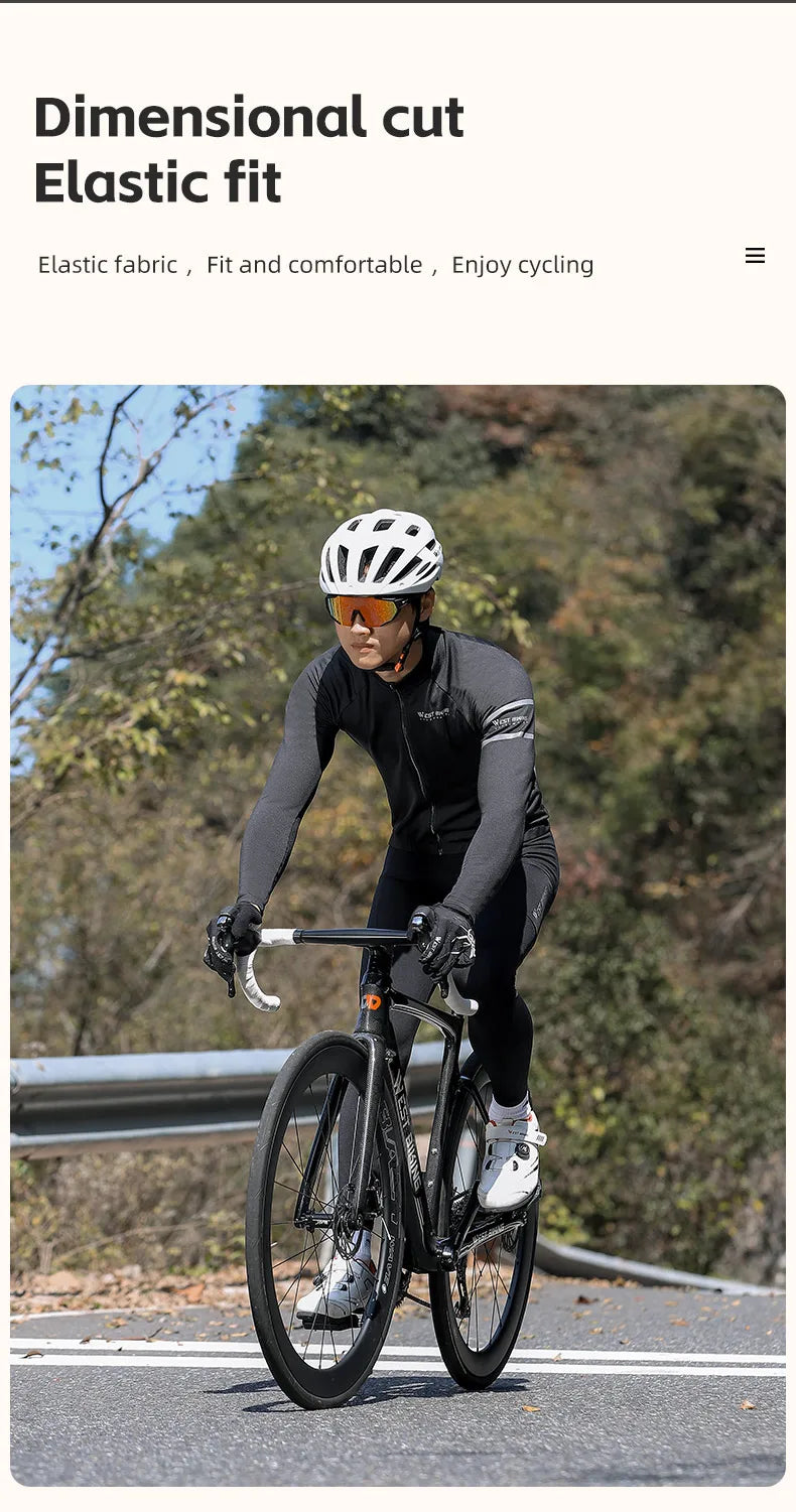 WEST BIKING Winter Fleece Cycling Jersey