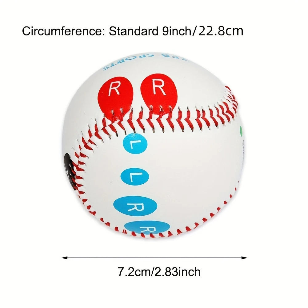 9" Training Baseball with Finger Placement Markers