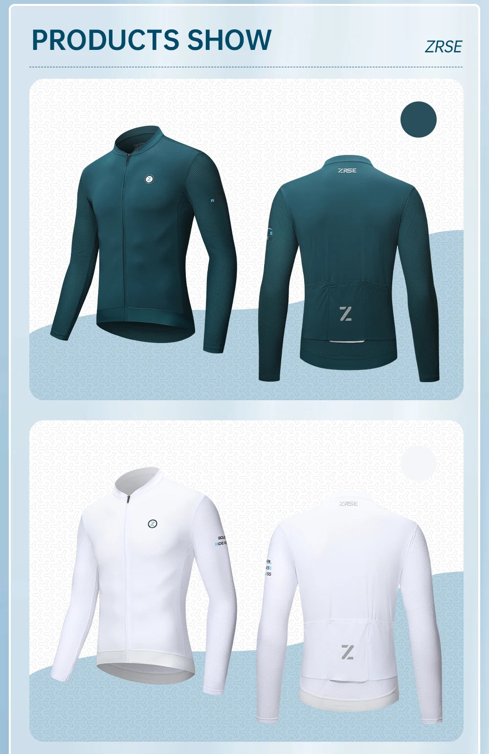 ZRSE UPF 50+ Long Sleeve Cycling Jersey – Slim Fit