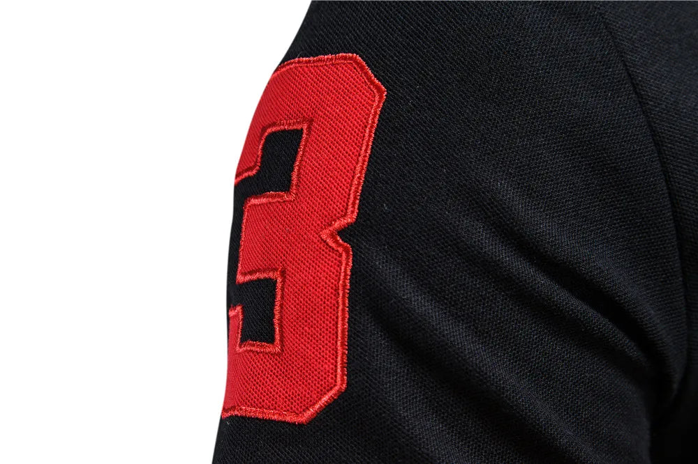 AIOPESON Men's Embroidered Cotton Polo Shirt