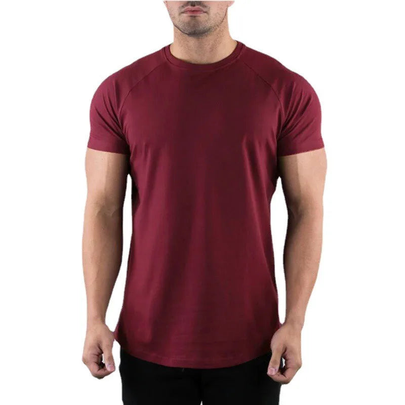 Men's Slim Fit Cotton Gym T-Shirt