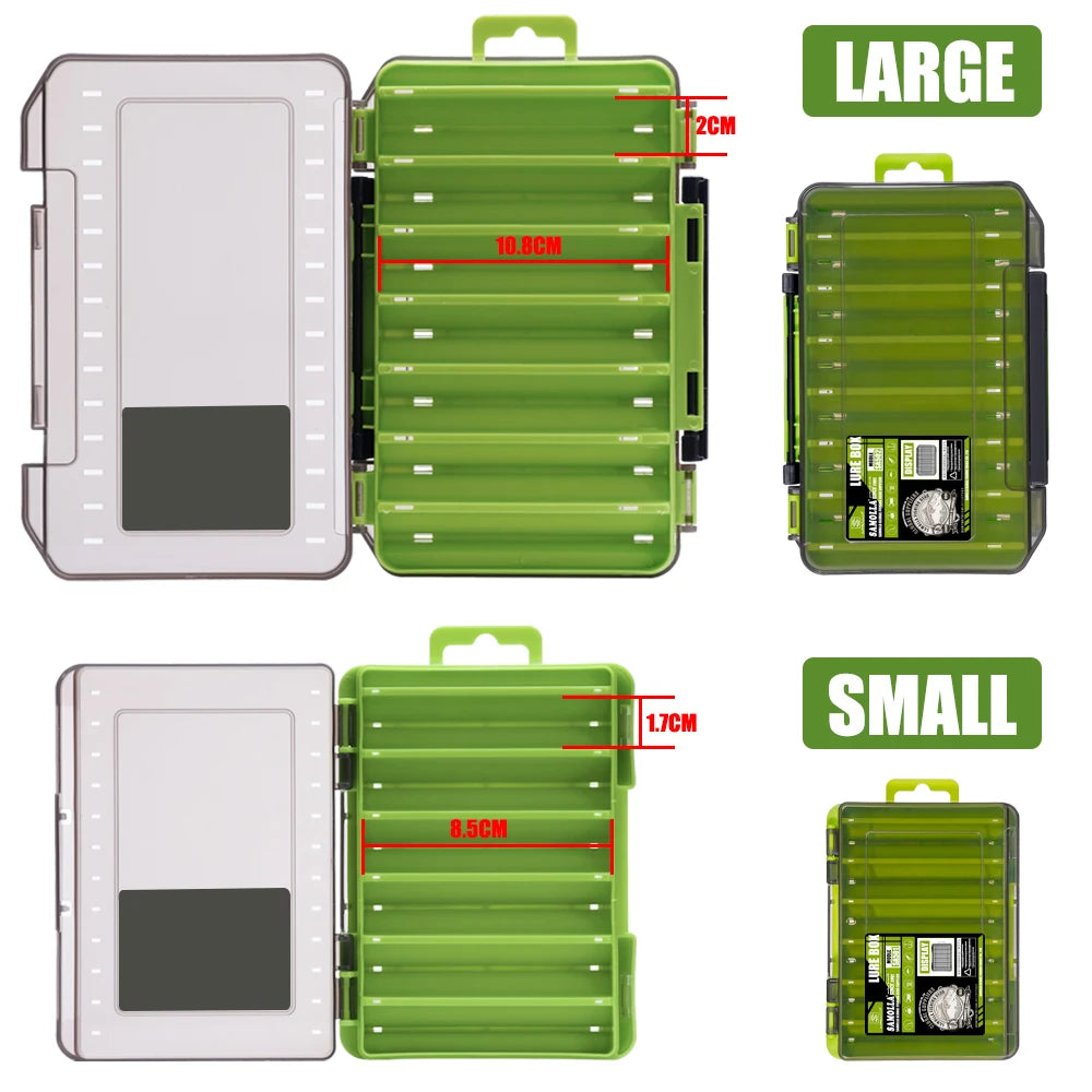 Double-Sided Fishing Tackle Box