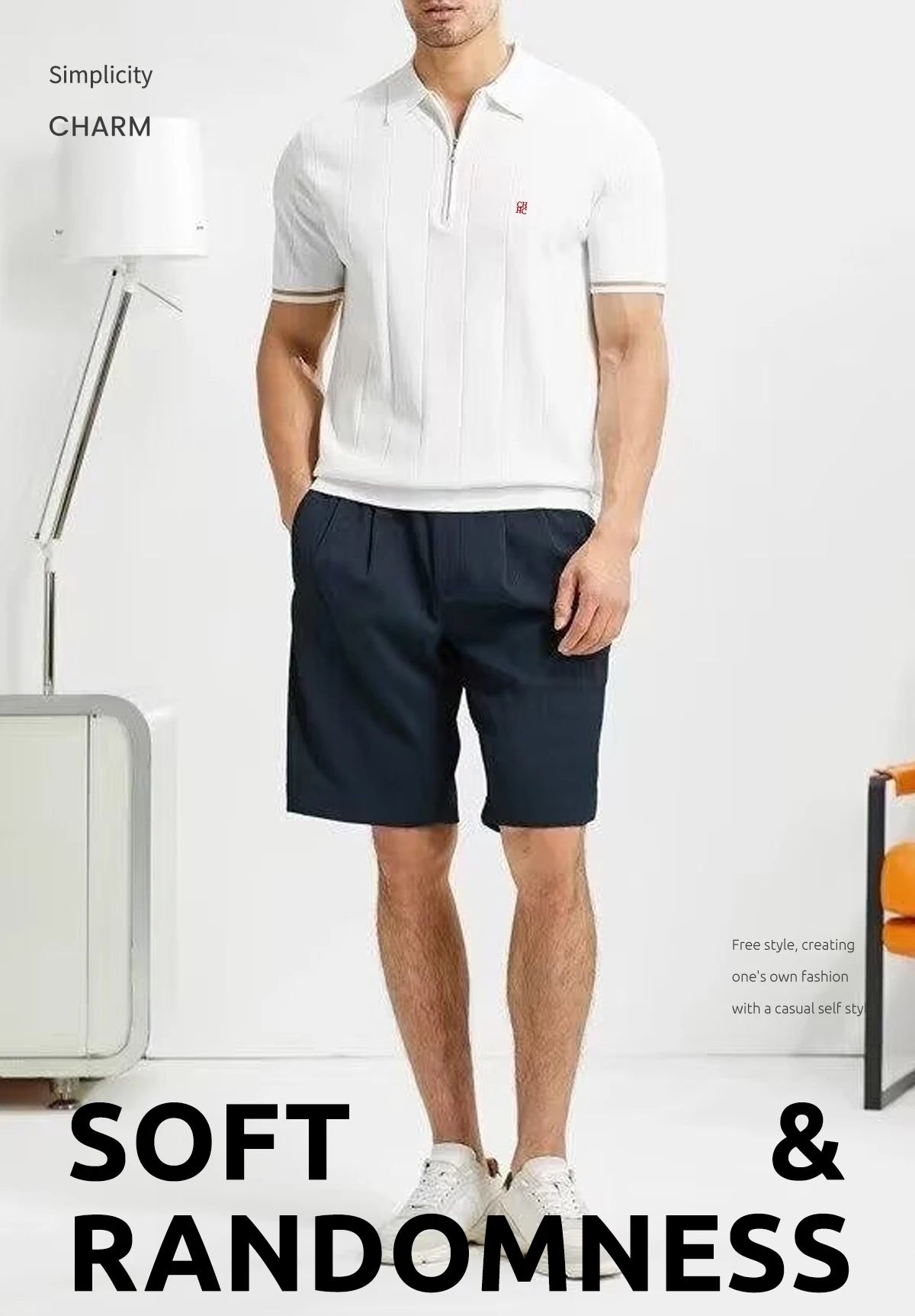 Polo Shirt – Men's Summer Textured Top