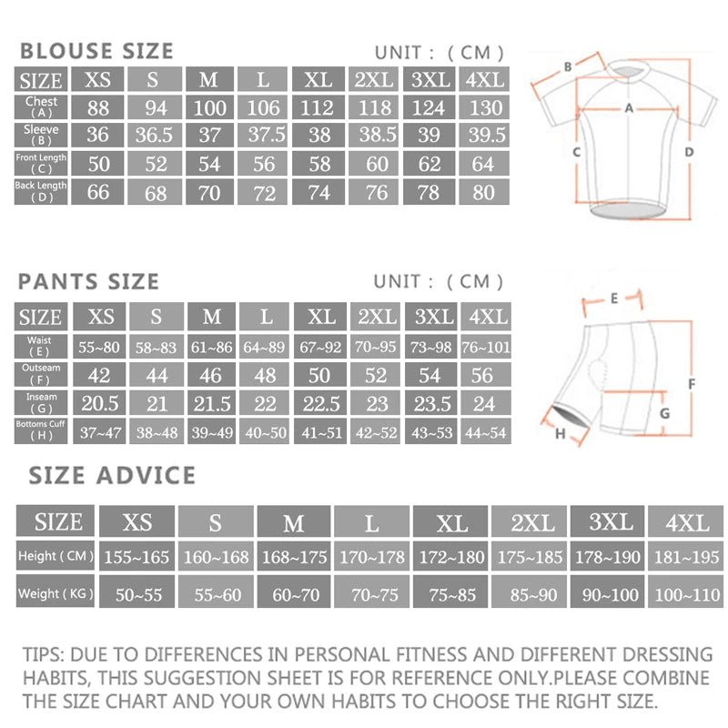 2025 Raudax Men's Cycling Jersey Set