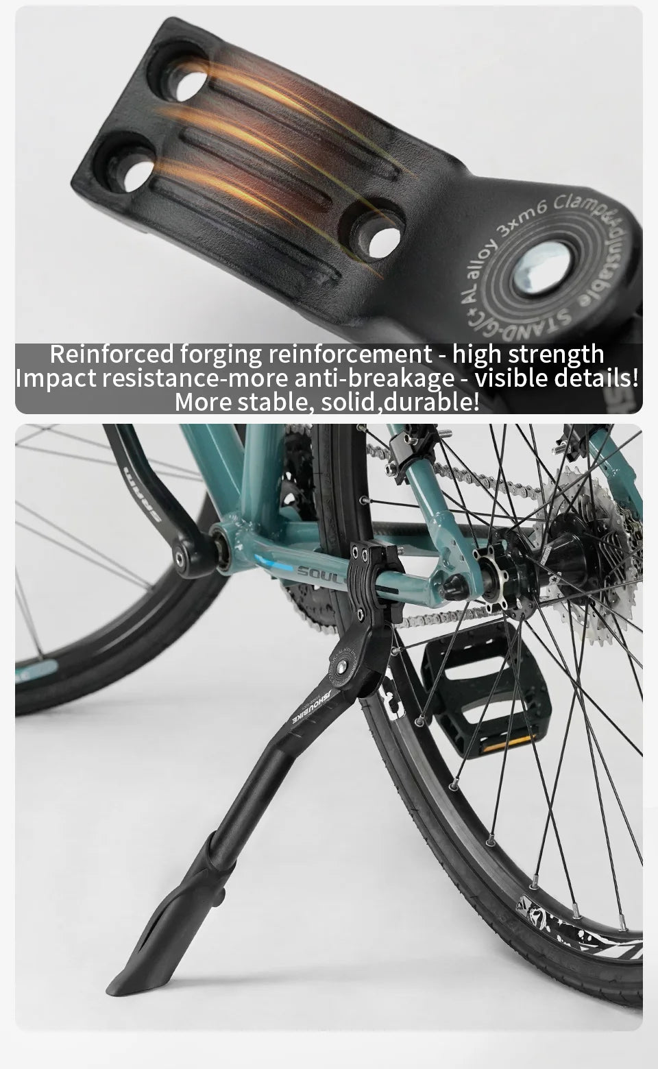 Bicycle Kickstand & E-Bike Side Stand