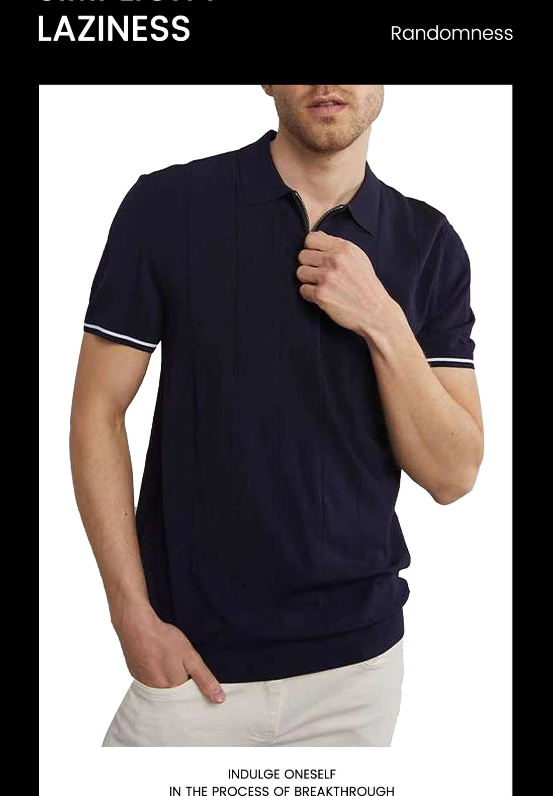 Polo Shirt – Men's Summer Textured Top