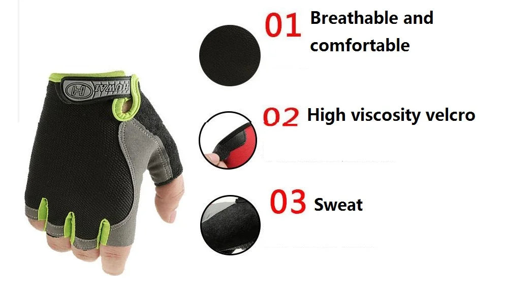 Unisex Fingerless Anti-Slip Breathable Cycling Gloves