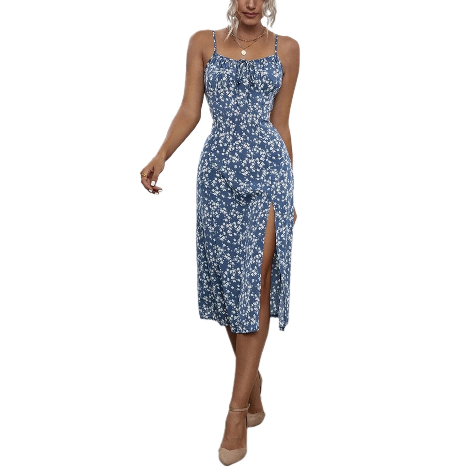 Women's Floral Spaghetti Strap Summer Dress