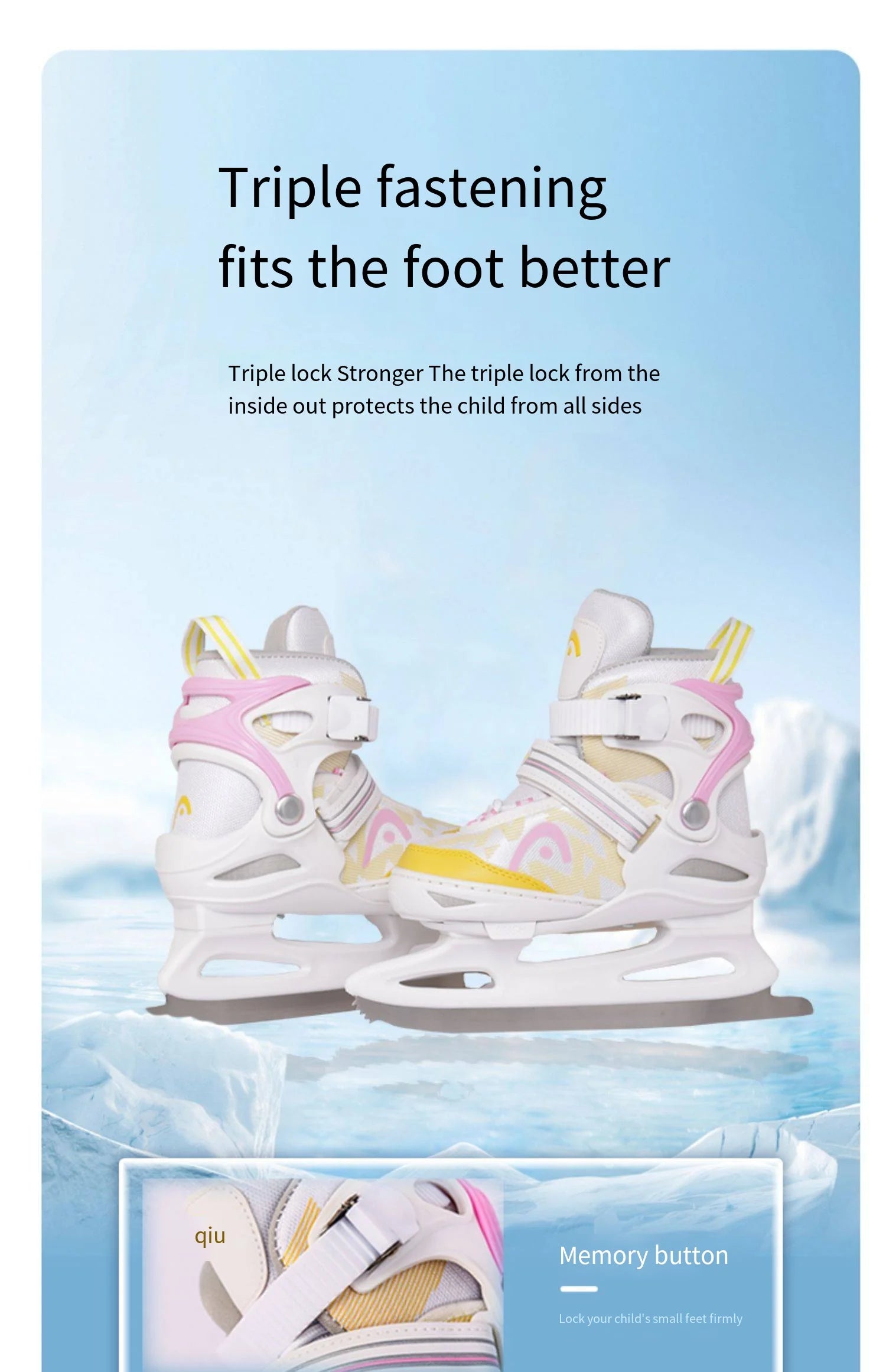 HEAD Adjustable Kids Ice Skates