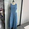 Backless Denim Lace-Up Summer Dress