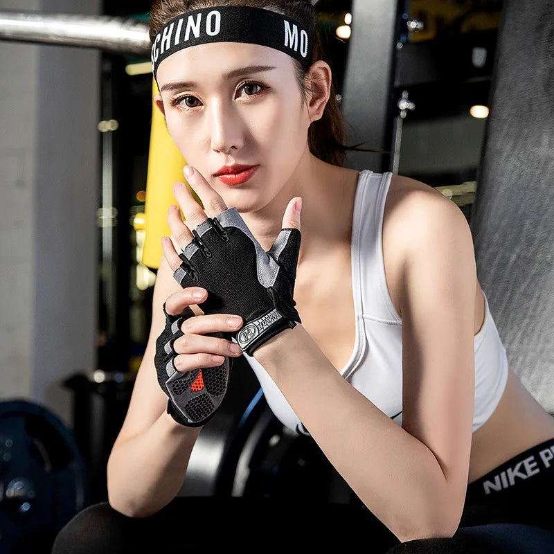 Unisex Fingerless Anti-Slip Breathable Cycling Gloves