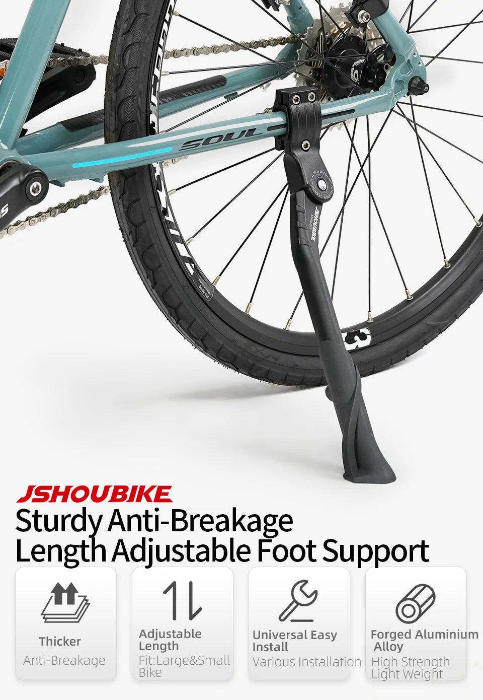 Bicycle Kickstand & E-Bike Side Stand