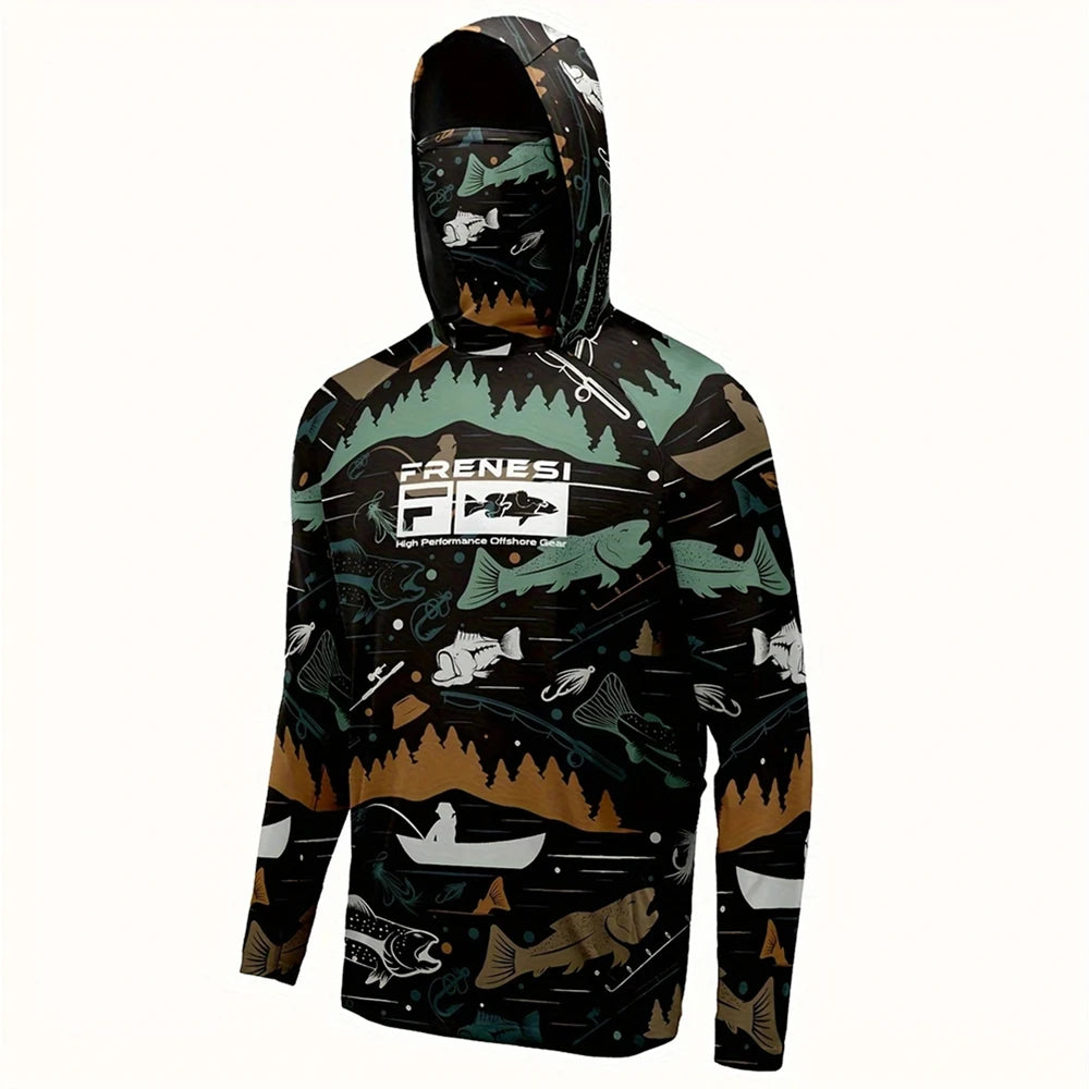 Men's UPF 50+ Fishing Hoodie Shirt