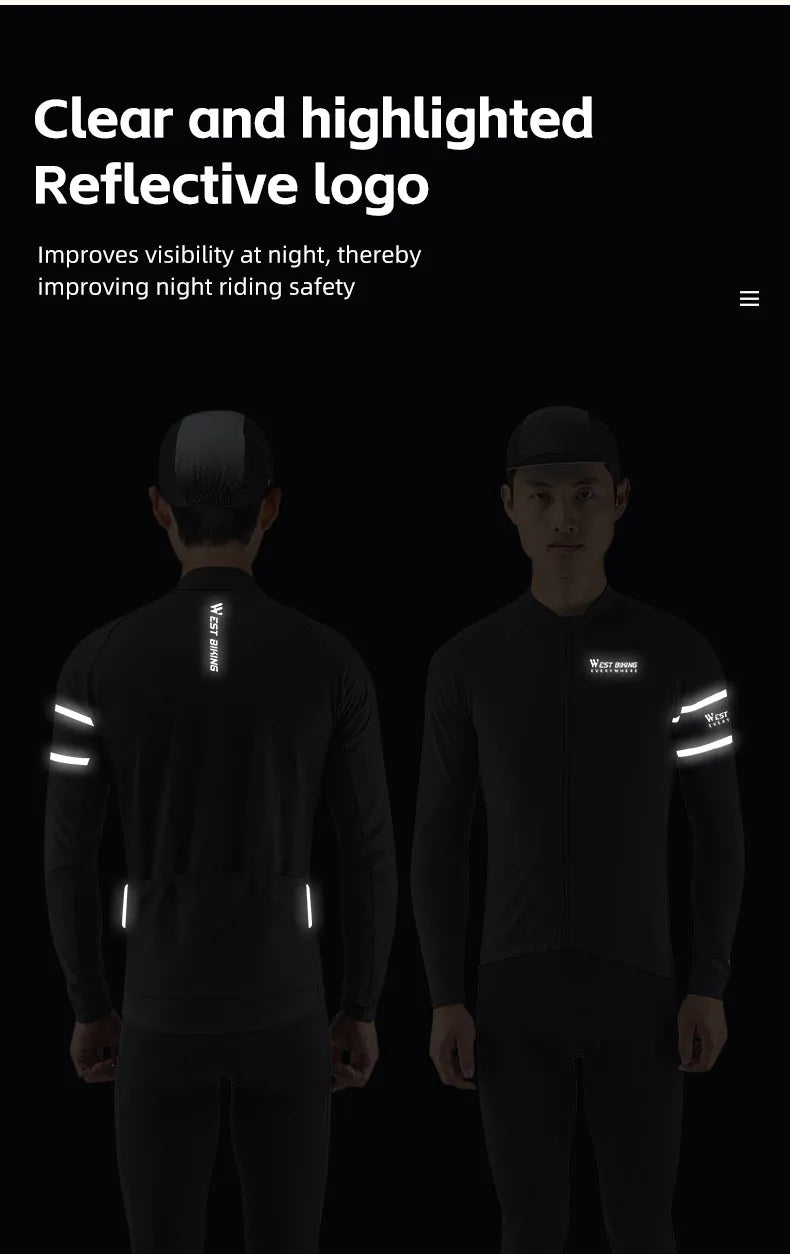 WEST BIKING Winter Fleece Cycling Jersey