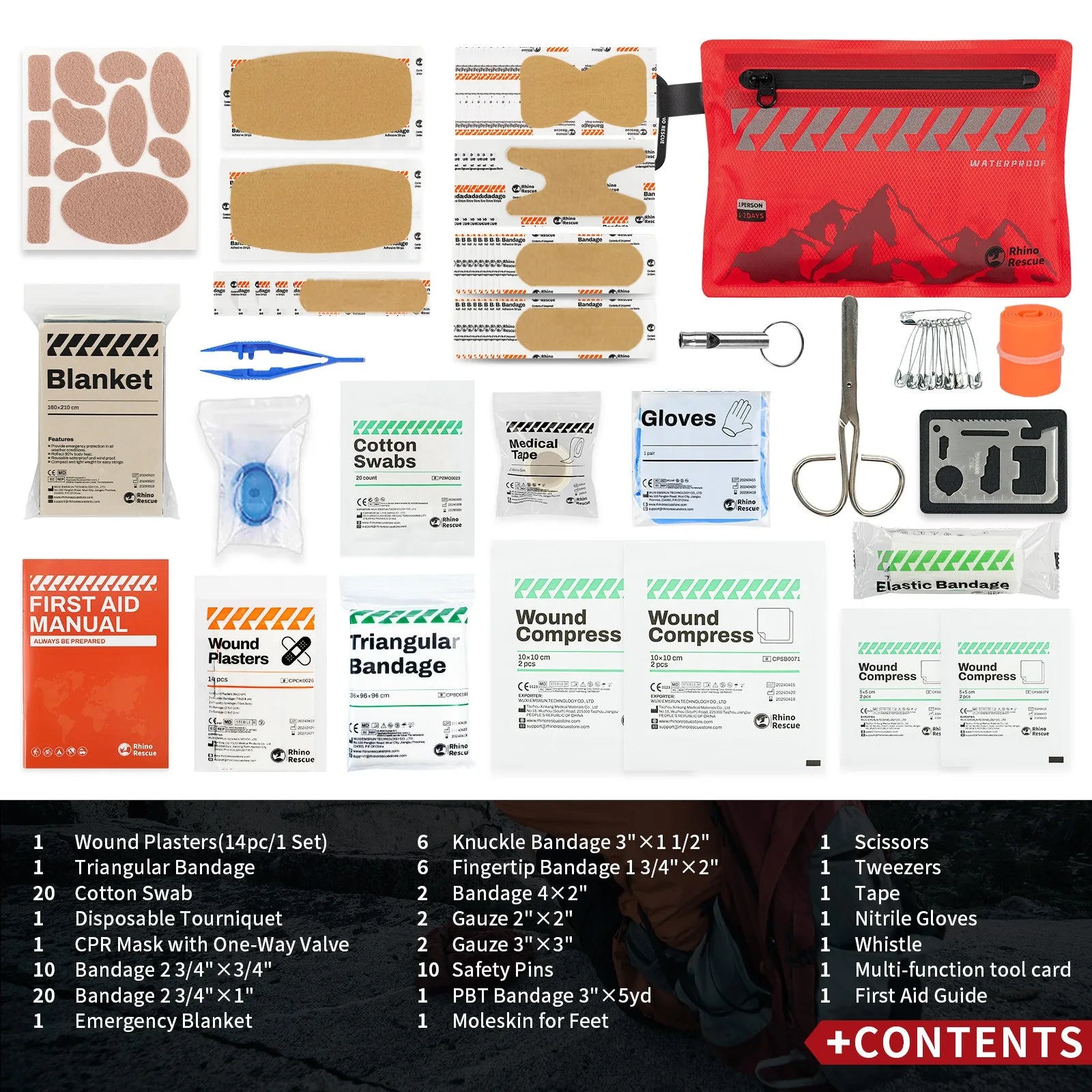 RHINO RESCUE 105PC Ultralight First Aid Kit