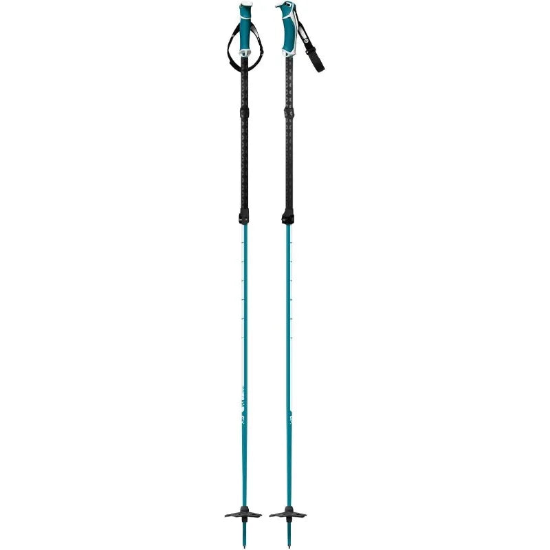 Adjustable 2-Piece Poles with Ergonomic Grips & Backcountry Strap