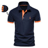 AIOPESON Men's Embroidered Cotton Polo Shirt