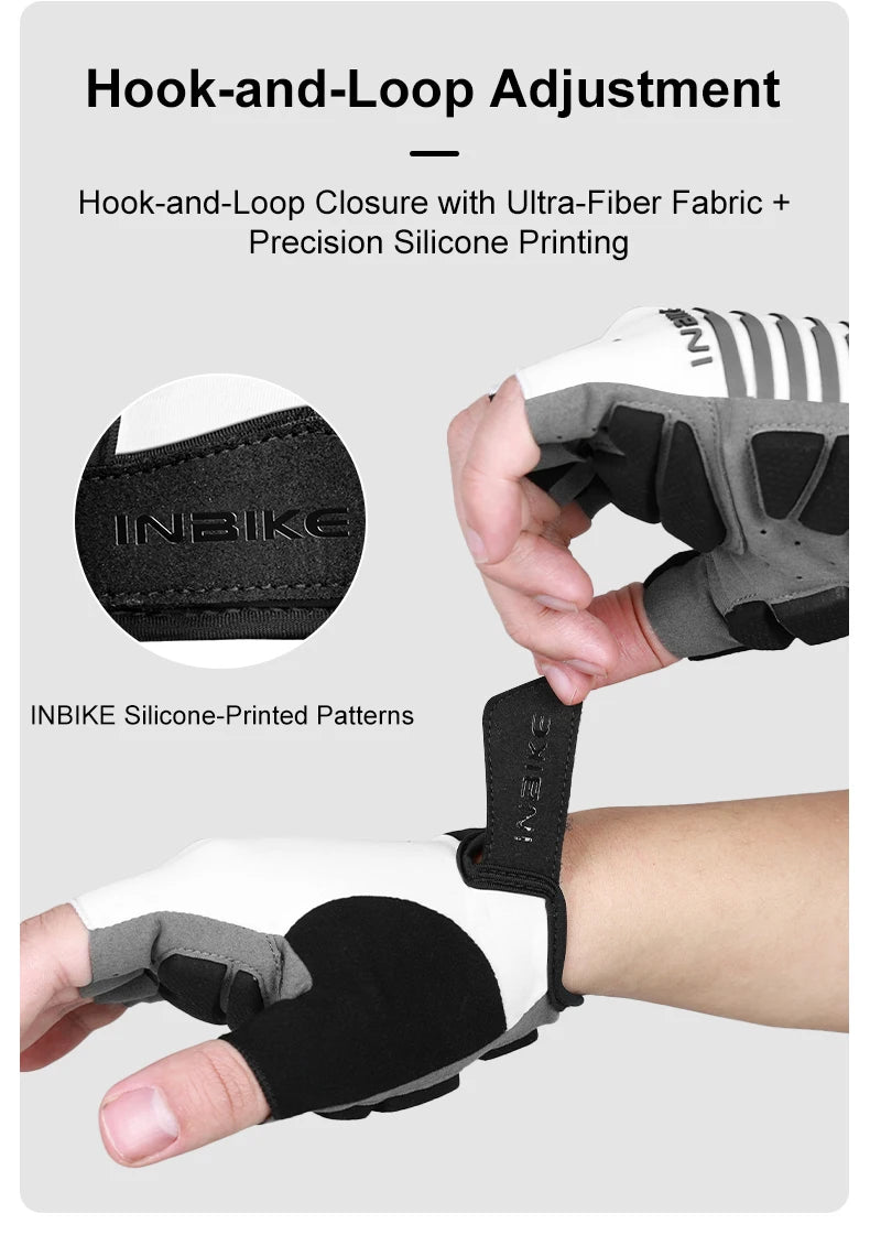 INBIKE Shock‑Absorbing Gel Pad Cycling Gloves