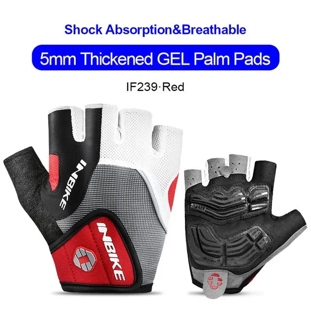 INBIKE Shock‑Absorbing Gel Pad Cycling Gloves