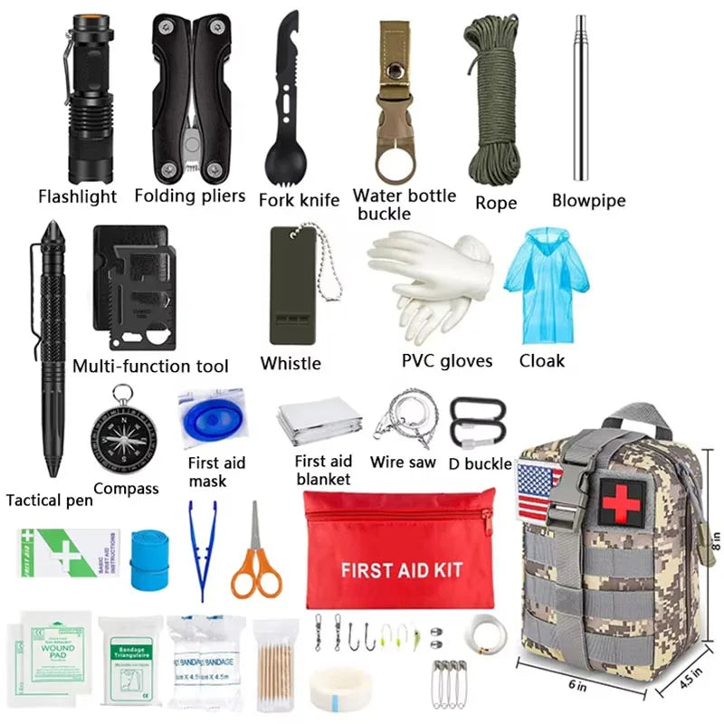 Survival First Aid Kit Molle Emergency Bag