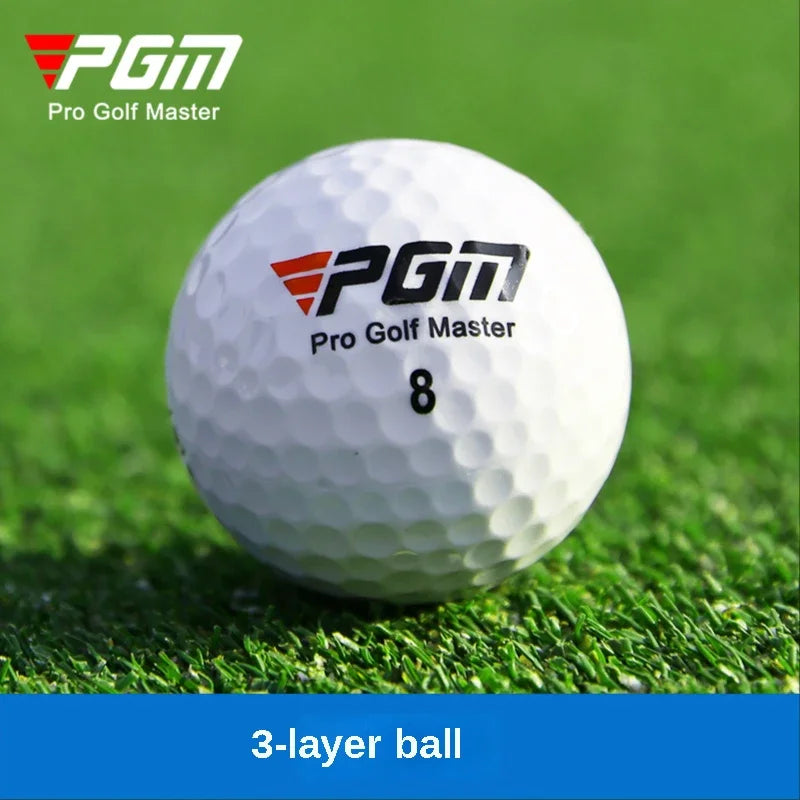 PGM Q002 3-Layer Golf Ball – High Elasticity Rubber Core, High Backspin Game Ball