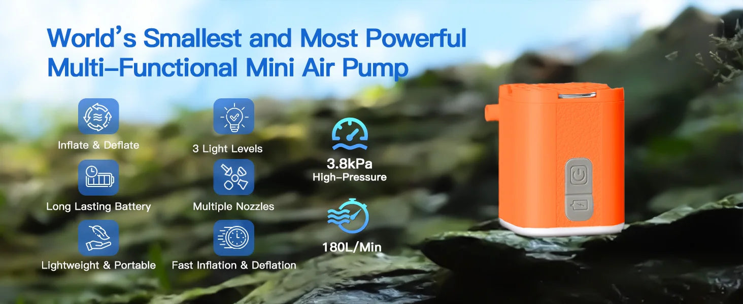 Aerogogo GIGA PUMP TINY – 3-in-1 Mini Inflator
