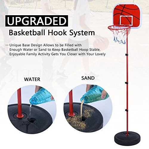 Adjustable Kids Basketball Hoop Stand Set
