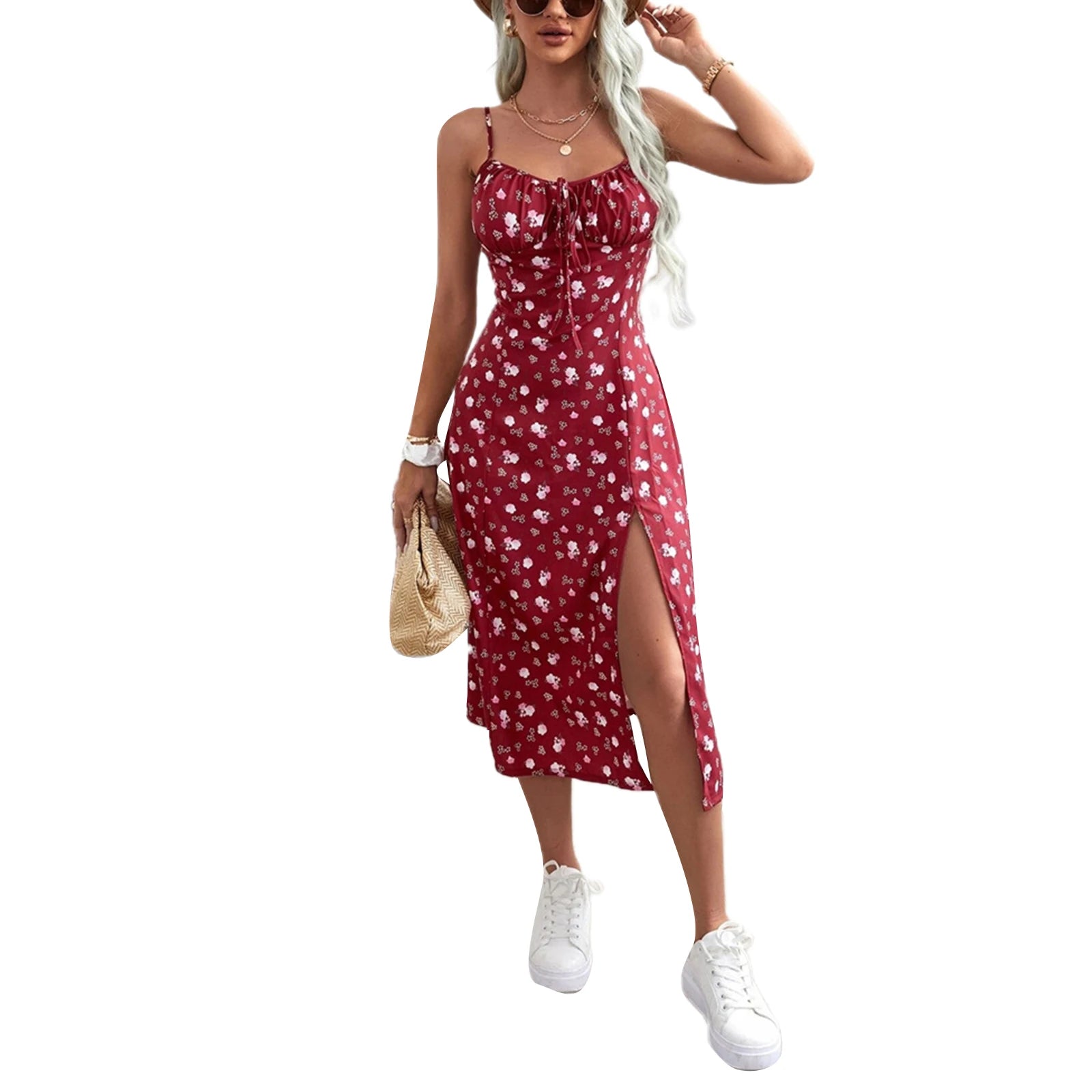 Women's Floral Spaghetti Strap Summer Dress