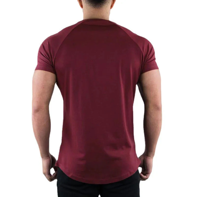 Men's Slim Fit Cotton Gym T-Shirt